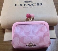 新品☆COACH コーチ キスロック ピンク コインケース がま口財布のサムネイル