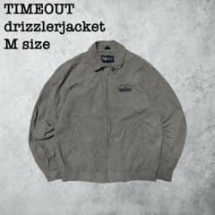 90sTime Out×ランド大学グレーカレッジロゴドリズラージャケットM