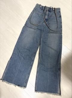 MOUSSY サスペンダー付きフレアデニムパンツのサムネイル
