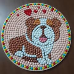 犬のイラスト コースターのサムネイル