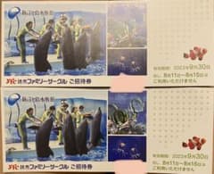 新江ノ島水族館①２枚　招待券のサムネイル