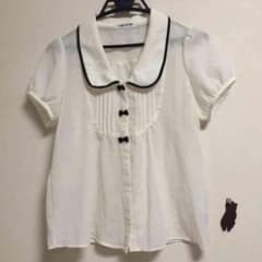 ガーリーな襟のリボン付きシャツ＊夏服のサムネイル