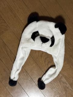 動物　帽子　コスプレ　アニマル　パンダ　白　被り物　ぬいぐるみのサムネイル