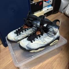 Air Jordan 6 デニム/ブラック　vintage加工のサムネイル
