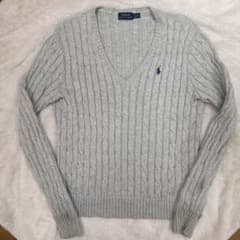 Price reduced: Ralph Lauren Polo gray V-neck knit sweater, size L