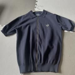 FRED PERRY ネイビー ジップアップポロシャツのサムネイル