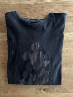 ミッキーマウス刺繍 ブラック長袖Tシャツ ディズニーのサムネイル