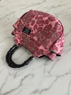 1210 ピンク色ヒョウ柄デニムリメイクバック ハンドメイド - メルカリ
