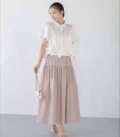 fitmore ドット刺繍ギャザースカート - メルカリ