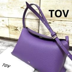 新品未使用】TOV トーヴ CROSS 紫 ショルダー 本革製 レザー 保管袋 