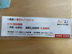 舞子スノーリゾート半額券（小学生２名まで）のサムネイル