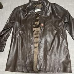 Via Nuova レザージャケット ブラウンのサムネイル