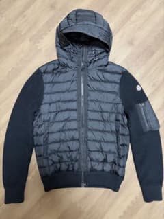 【美品】MONCLER ダウンジャケット メンズ ニット切替　Lのサムネイル