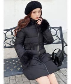 RESEXXY 후드 첨부 다운 코트 M 사이즈