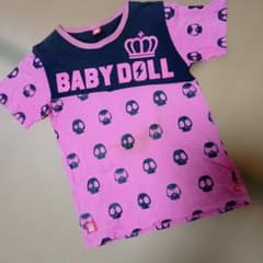BABY DOLL スカル柄半袖Tシャツ ユニセックスのサムネイル