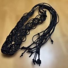 牛革　メッシュベルト　ブラックのサムネイル