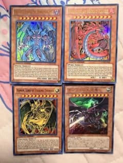 遊戯王 三幻魔 オシリス 4枚セット ウリア ハモン ラビエル LC02 英語版のサムネイル