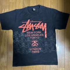 STUSSY ステューシー スカルTシャツ　スカル　骸骨　ドクロ　両面プリントのサムネイル