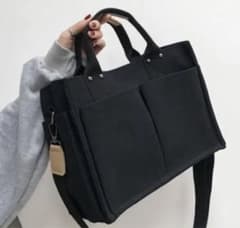 トートバッグ　キャンバス　ベジバッグ　エコバッグ　2way　仕切りトートk