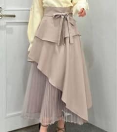 dazzlin アシメティアードスカート ピンクのサムネイル