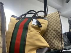 c*s様 【サンデーチャレンジ】美品GUCCIシェリーライン　キャンバスレザート c*s様 【サンデーチャレンジ】美品GUCCIシェリーライン キャンバス