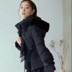 ルイルエブティック ラビットファー フード ショート ダウンジャケット