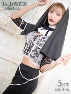 シスター コスプレ衣装 5点セット ハロウィンのサムネイル