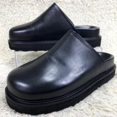 『美品』CAMINANDO クロッグサンダル サボサンダル ブラック レザー　8 美品』CAMINANDO クロッグサンダル サボサンダル ブラック レザー 8
