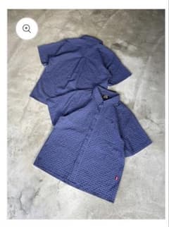 BELVET 半袖 チェックシャツ ブルーのサムネイル