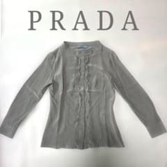 PRADA 실크 100% 블라우스 그레이지