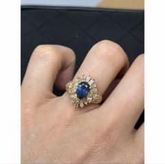 ロイヤルブルー　サファイア2.11ct ダイヤ1.52ct K18 リングのサムネイル