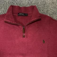 POLO RALPH LAURENハーフジップ スウェット 赤 Lのサムネイル