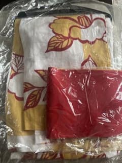 浴衣 帯セット 花柄 イエロー レッドのサムネイル