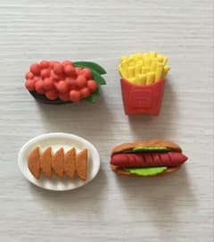 おもしろ消しゴム 食べ物セット② ミニチュアのサムネイル
