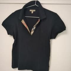 BURBERRY LONDON スキッパー ポロ シャツ 半袖 ブラック Mのサムネイル