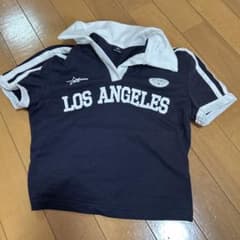 LOS ANGELES 半袖ポロシャツ ネイビー ホワイトのサムネイル