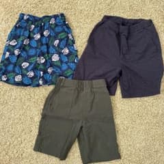 UNIQLO GU キッズ ハーフパンツ 3点セット130 子供　短パンのサムネイル
