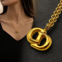 Dior】CDロゴ ネックレス ゴールド 新品社外チェーン 583 - メルカリ
