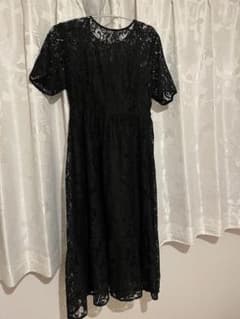 試着でしか着ていません。GU レースワンピース黒のサムネイル