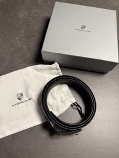 【新品】PORSCHE 純正 レザーベルト ブラックのサムネイル
