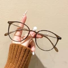 ♥️数量限定♥️伊達メガネ 黒縁 小顔 ブルーライトカット PC 丸メガネのサムネイル