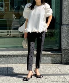 fit more フロッキードットパンツ Sのサムネイル