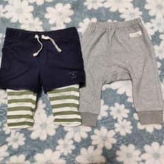 ボーダーレギンス風パンツ、ワッフルパンツのサムネイル