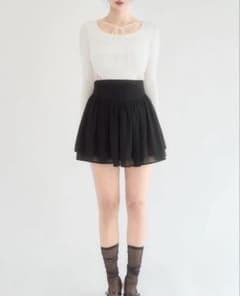YILON CHIFFON FAIRY SKIRT BLACKのサムネイル