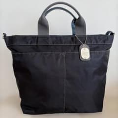 Happy＆Sac トートバッグ　ブラック　ナイロン