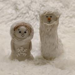 うえのえみ ちび人形 雪んこ アルパカ 陶器置物 2点セット うえのえみ ちび人形 雪んこ アルパカ 陶器置物 2点セット - メルカリ