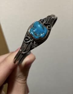 Navajo Indian Jewelry Bangle, Sterling Silver 925