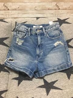 デニムショートパンツ ハイウエストのサムネイル