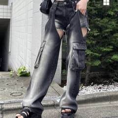 SPIRAL GIRL カーゴパンツ ブラックのサムネイル