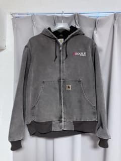 carhartt active jacket J25 CHT フェード 企業ロゴ - メルカリ